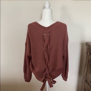 Express tie back sweater
